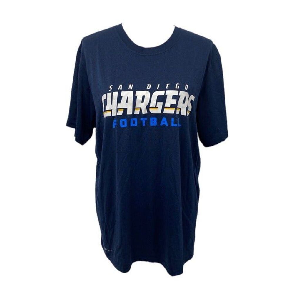 Nike Men's Dri-Fit San Diego Chargers Football Graphic Shirt Blue size large